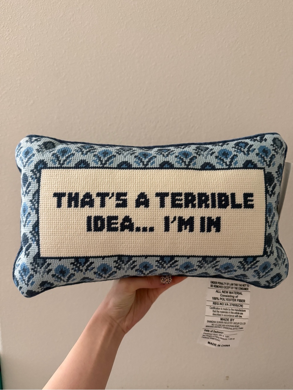 That’s a terrible idea I’m in Pillow